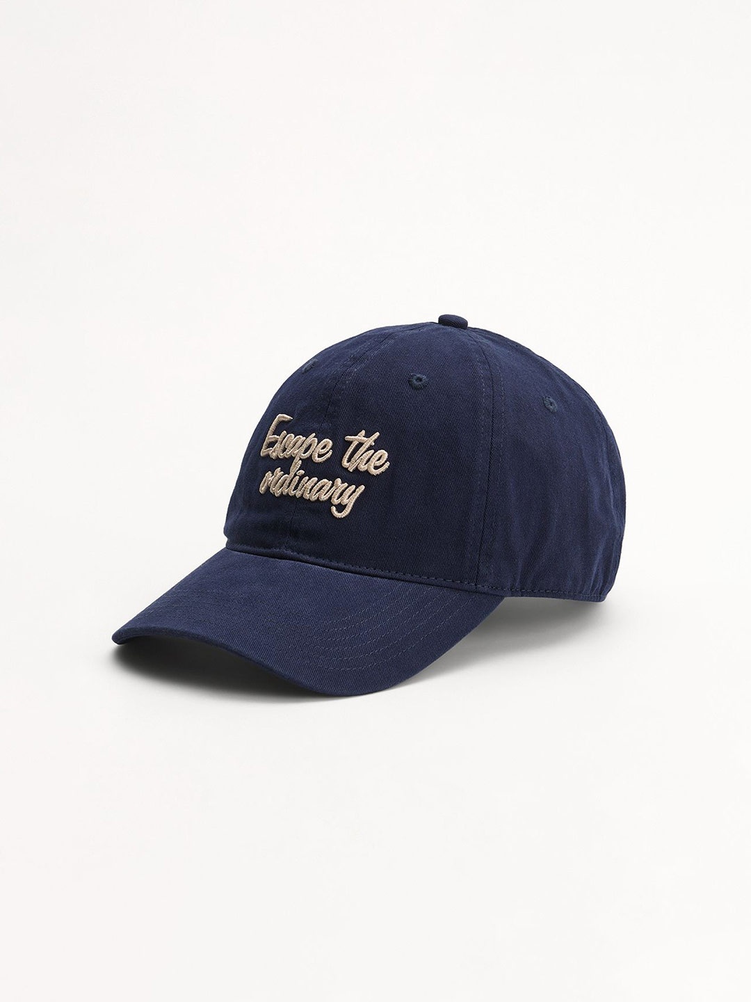 

THE BEAR HOUSE Men Embroidered Pure Cotton Baseball Cap, Blue