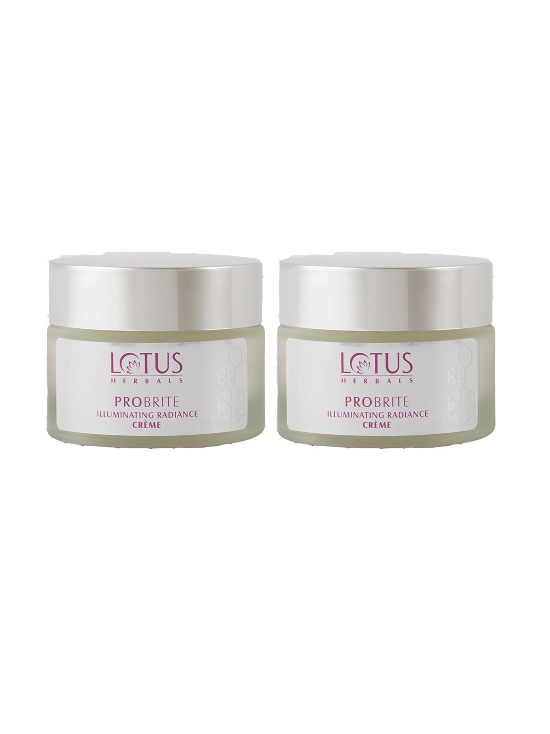 

Lotus Herbals Set Of 2 SPF20 PA+++ Probrite Illuminating Radiance Cream- 50g Each, White