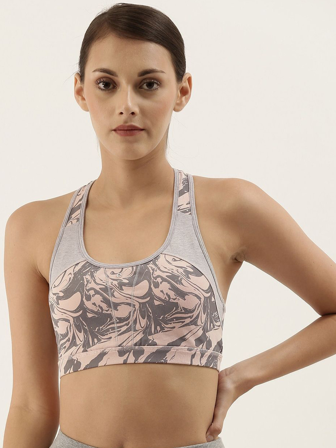 

Enamor Padded Wirefree High Coverage Racer Back Medium Impact Bra With Removable Pads Sb08, Pink