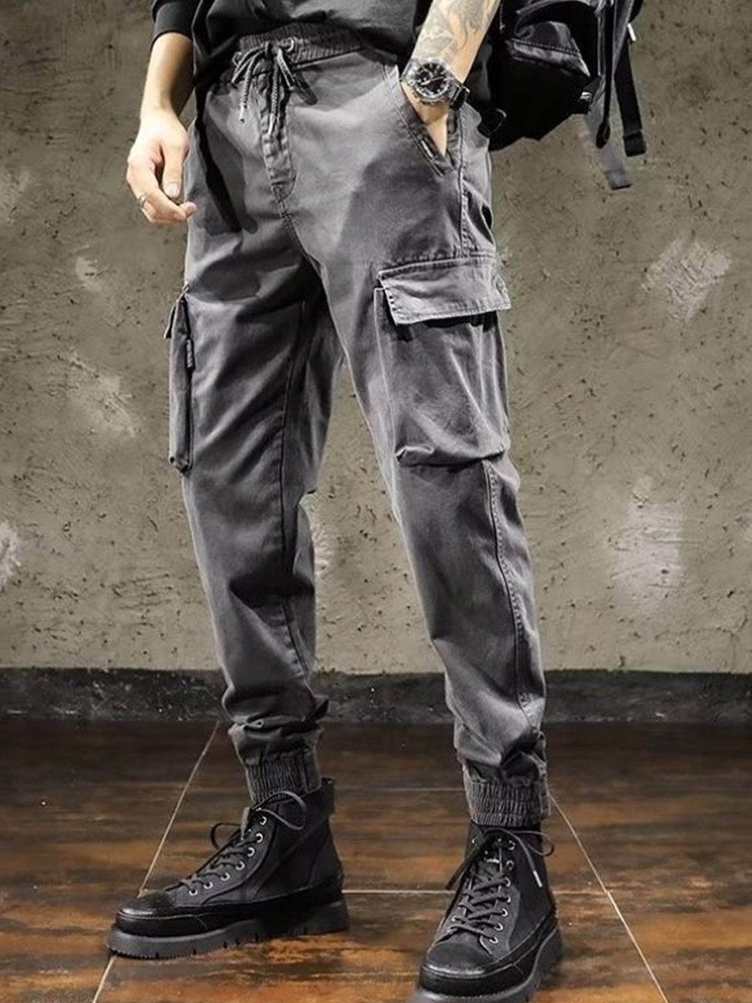 

StyleCast Men Cargos Trousers, Grey