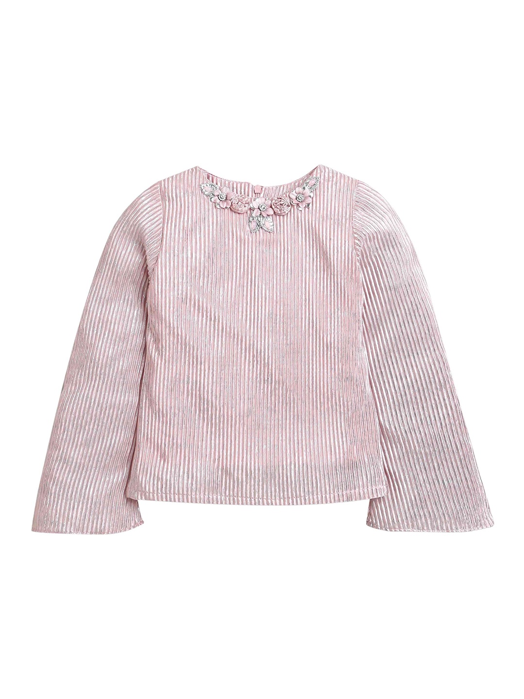 

Tiny Girl Girls Floral Printed Round Neck Top, Peach