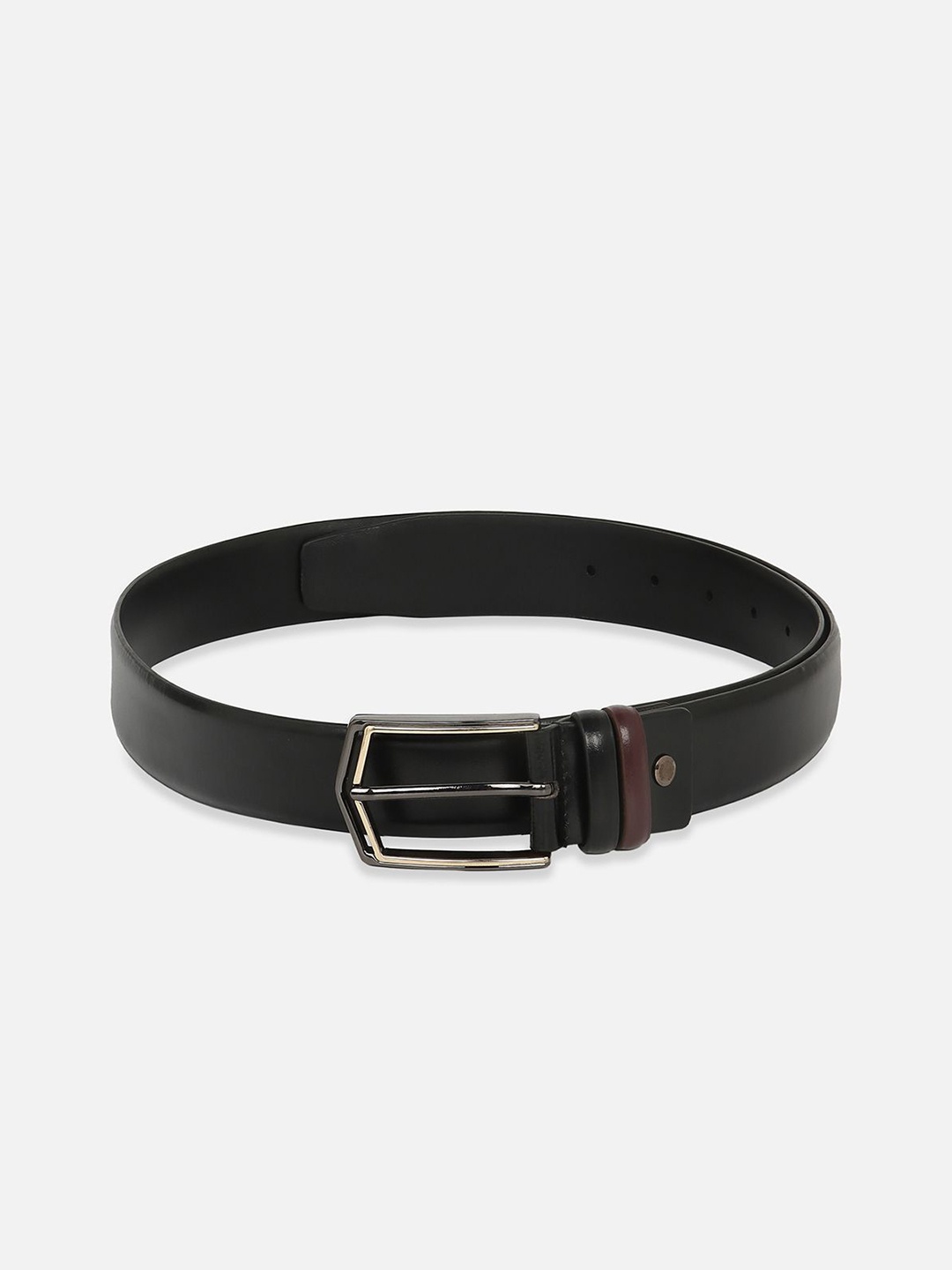 

Peter England Men Textured Tang Closure Leather Formal Belt, Black