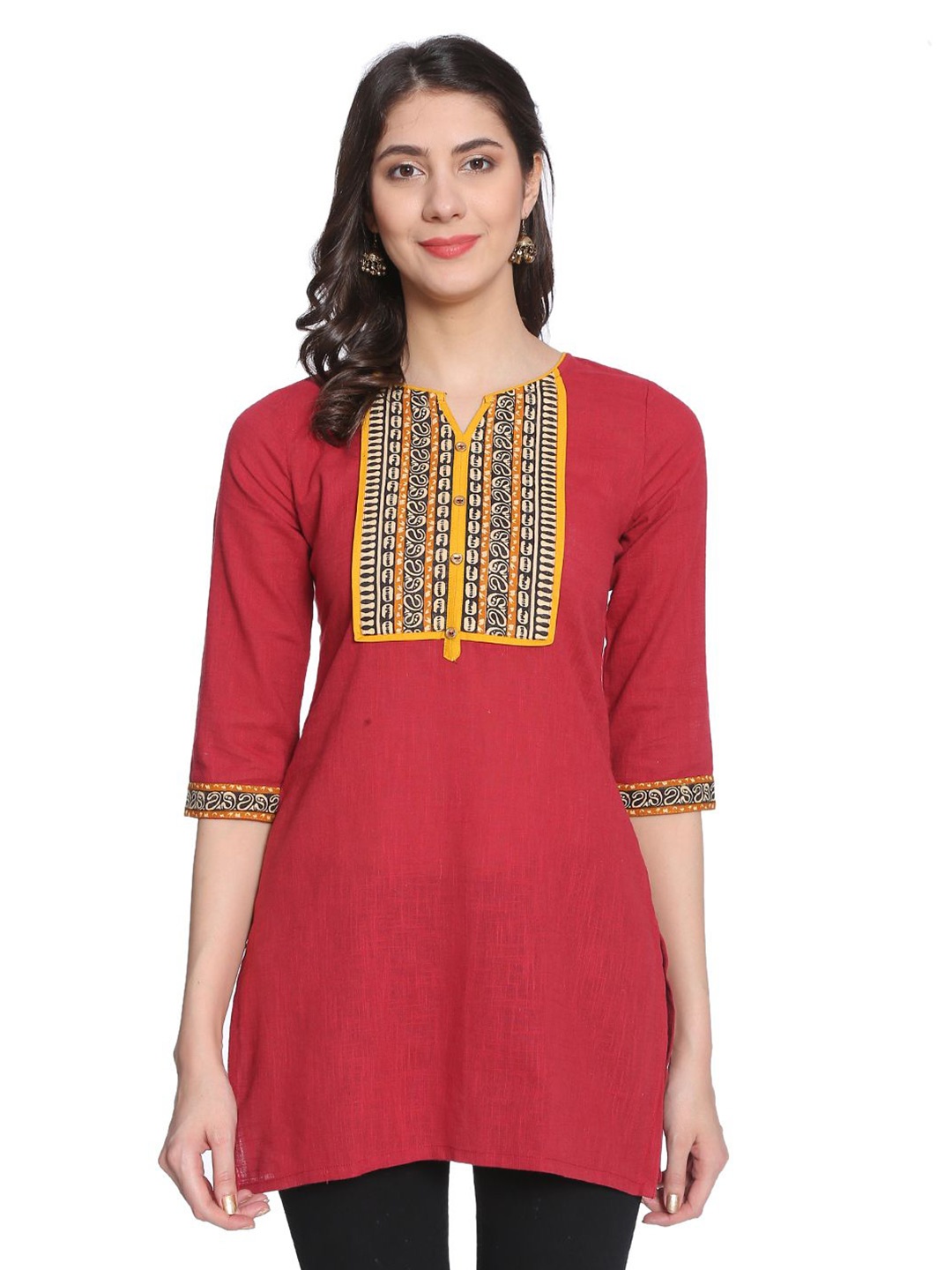 

Anouk Printed Pure Cotton Kurti, Red