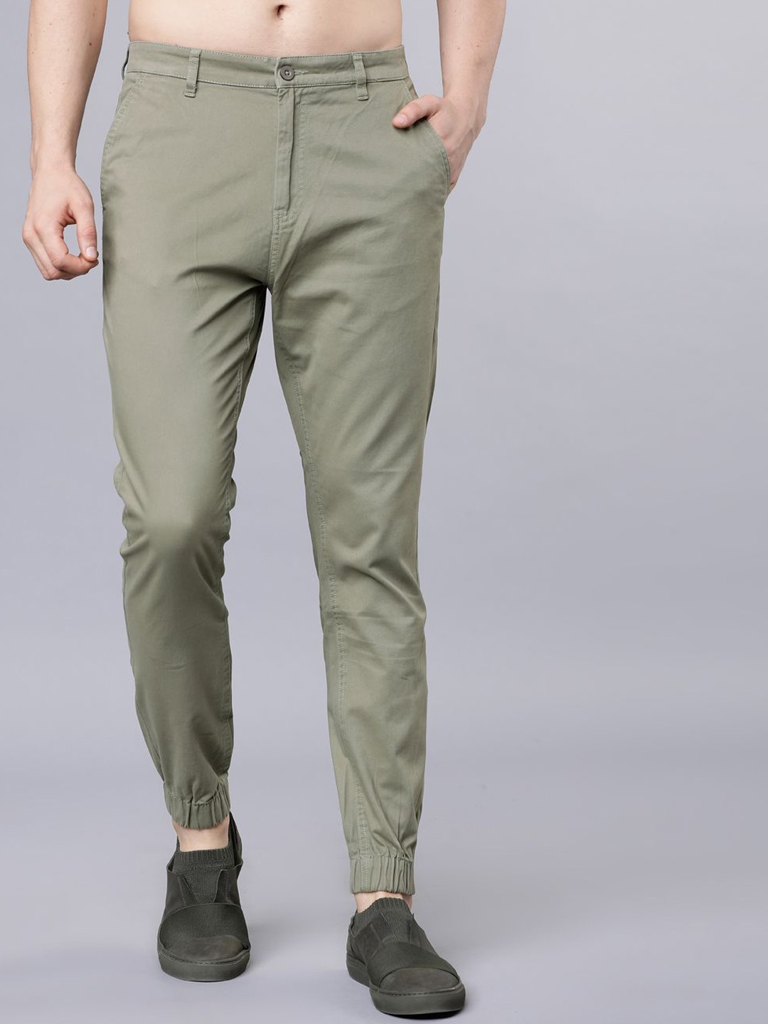 

HIGHLANDER Men Slim Fit Joggers, Olive