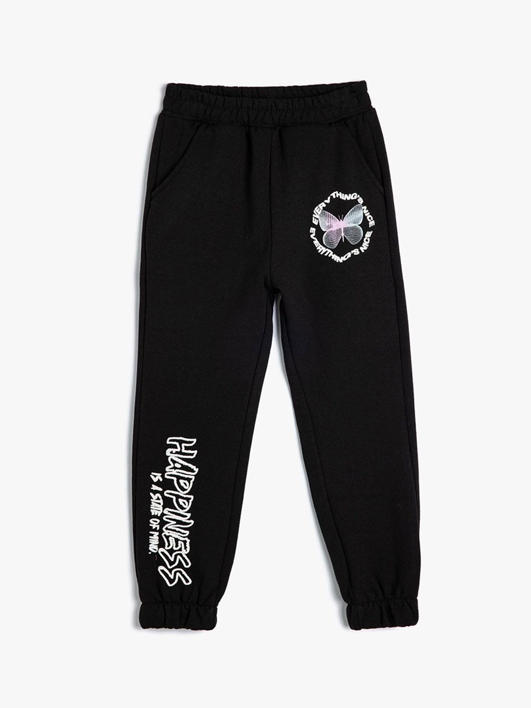 

Koton Girls Typography Joggers, Black