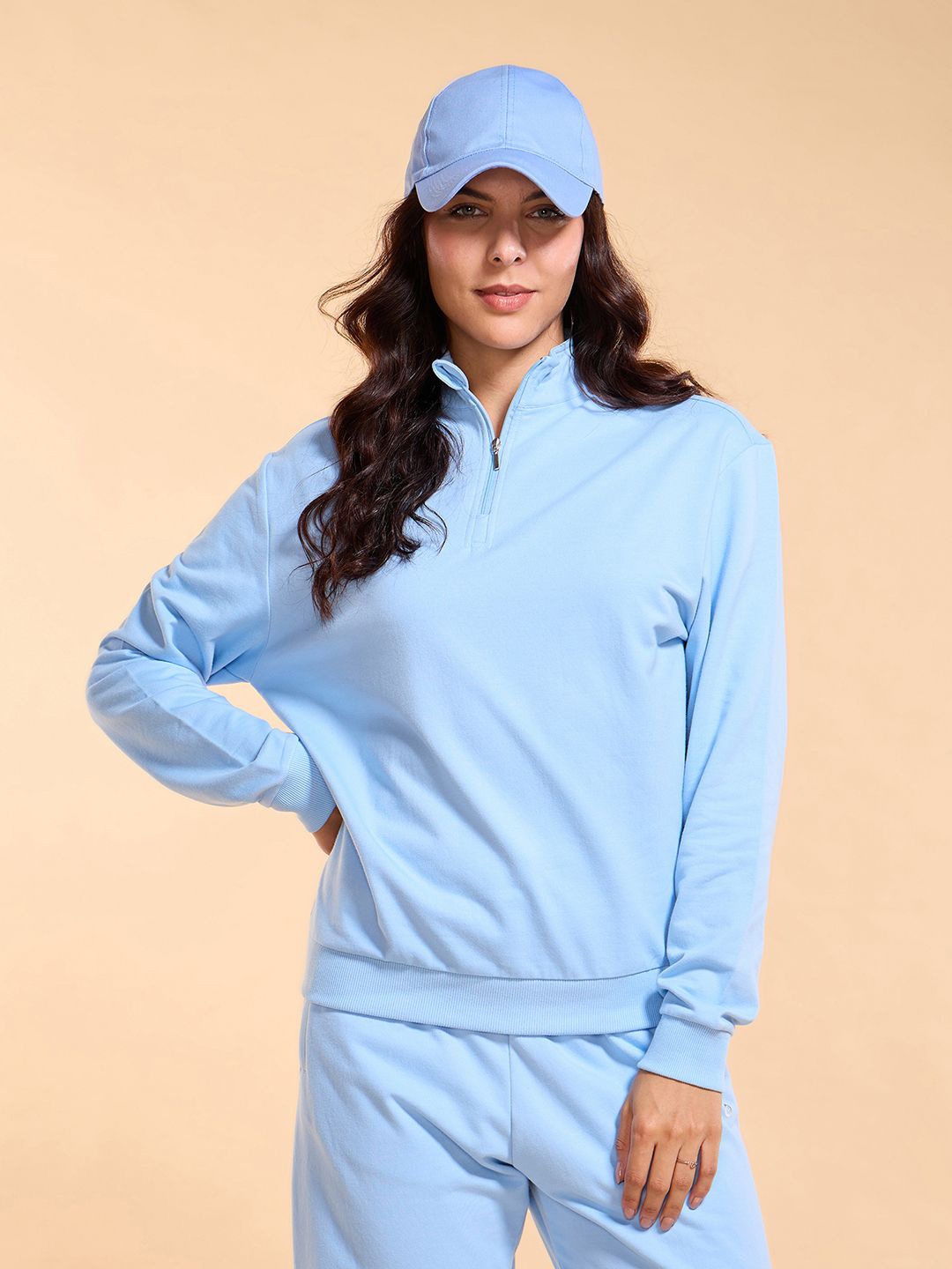 

Enamor Relaxed Fit Cotton Rich Fleece Sweatshirt-E904, Blue