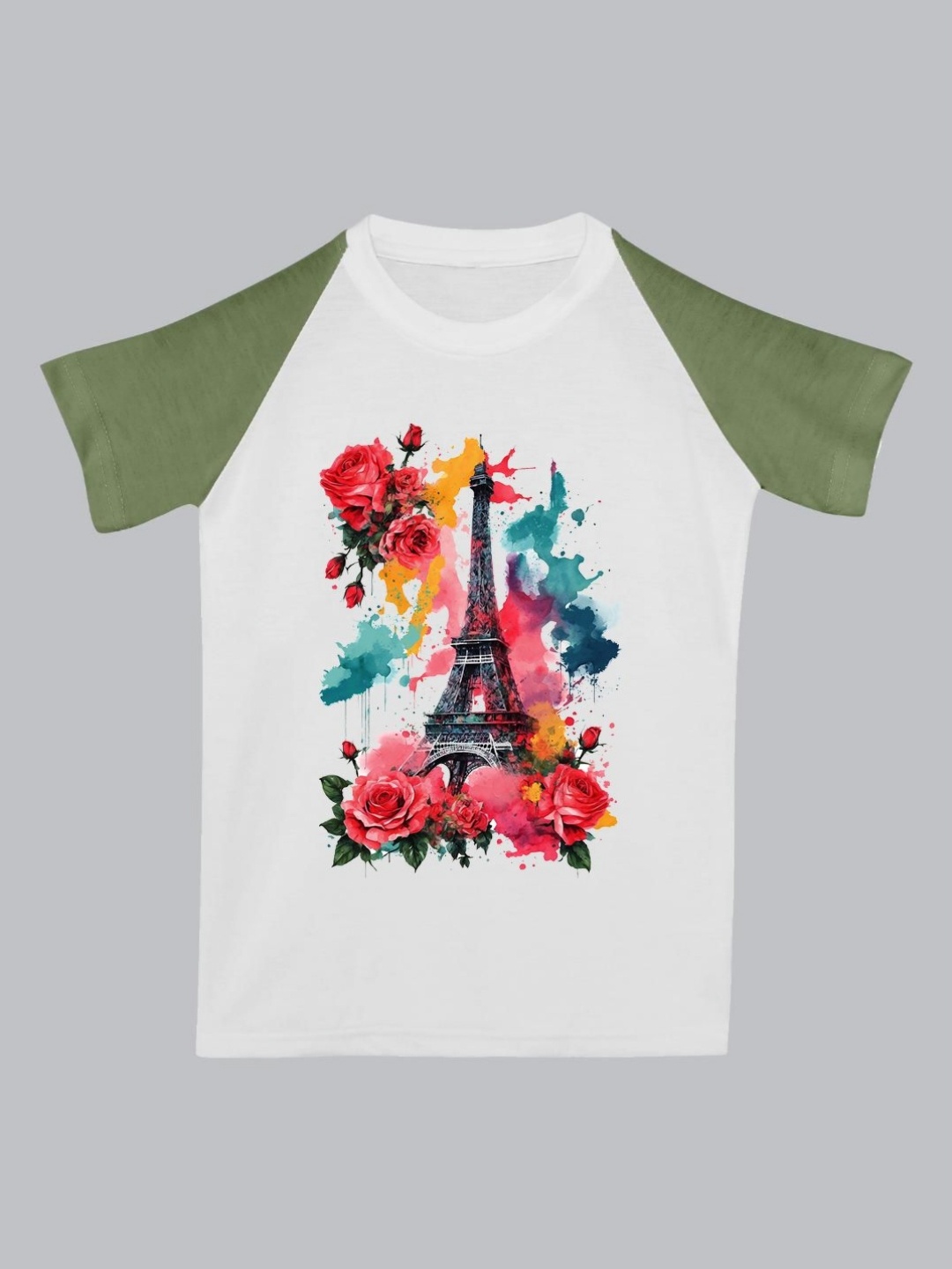 

BAESD Unisex Kids Graphic Printed Round Neck Cotton T-Shirt, White