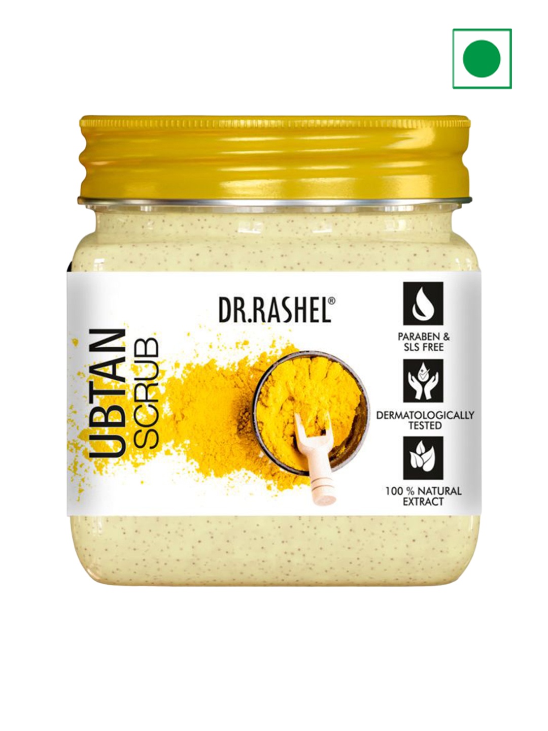 

DR.RASHEL Ubtan Face & Body Scrub For Deep Exfoliation - 380ml, Yellow