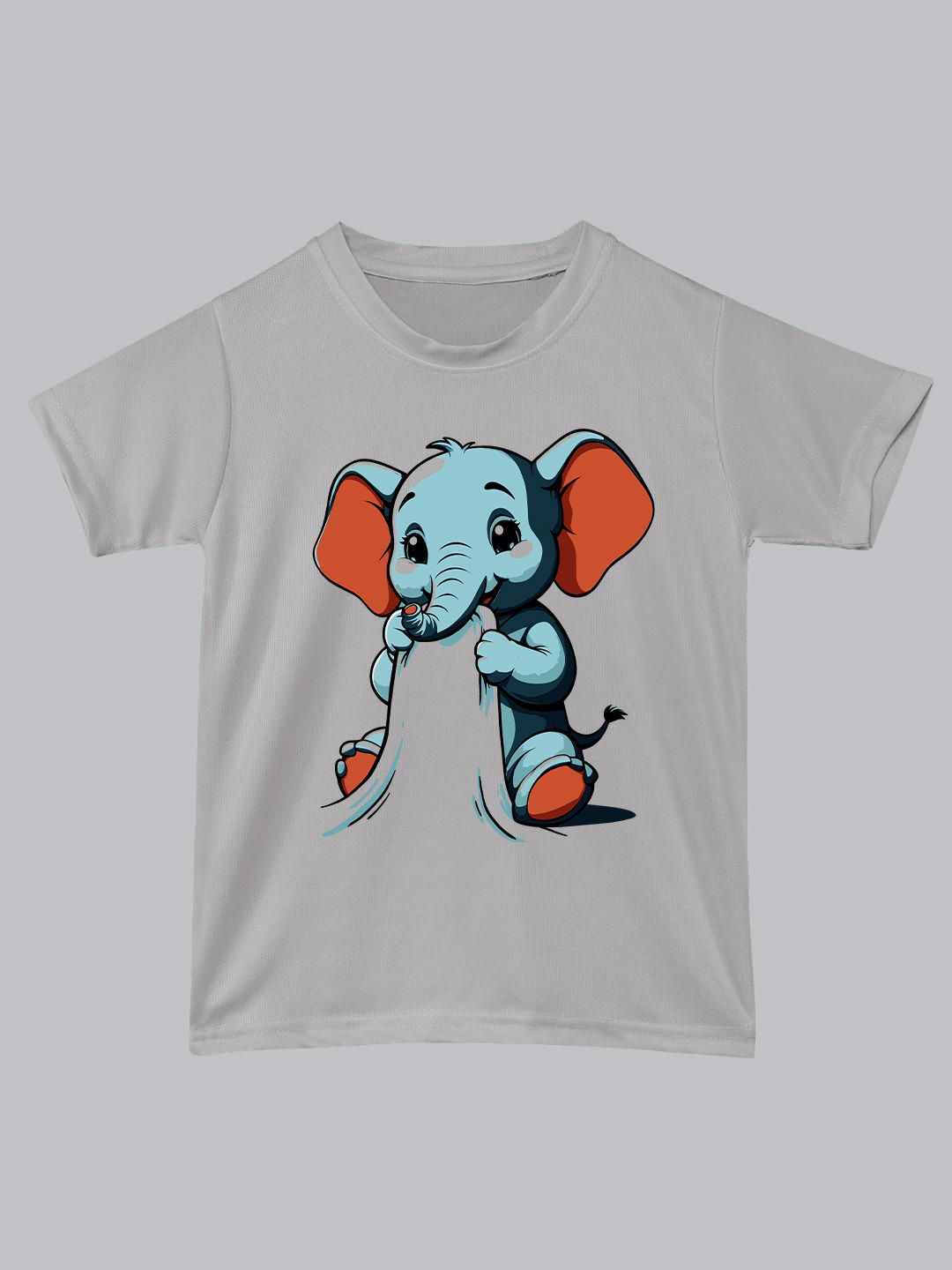 

BAESD Unisex Kids Graphic Printed Round Neck T-Shirt, Grey