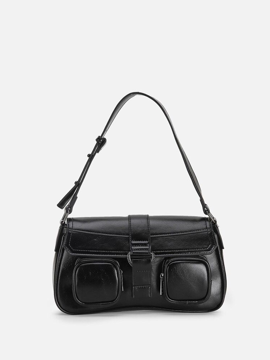 

FOREVER 21 PU Structured Shoulder Bag, Black