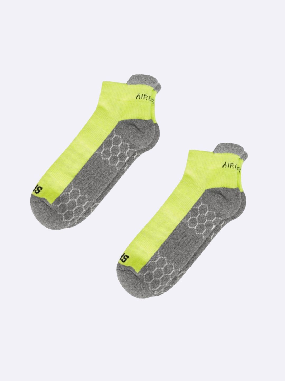 

AIR GARB Pack Of 2 Colourblocked Ankle Length Socks, Lime green