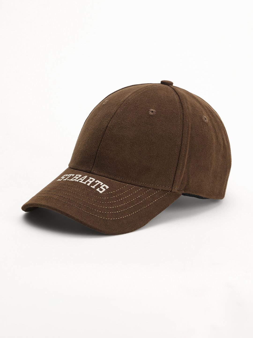 

THE BEAR HOUSE Men Embroidered Pure Cotton Baseball Cap, Brown