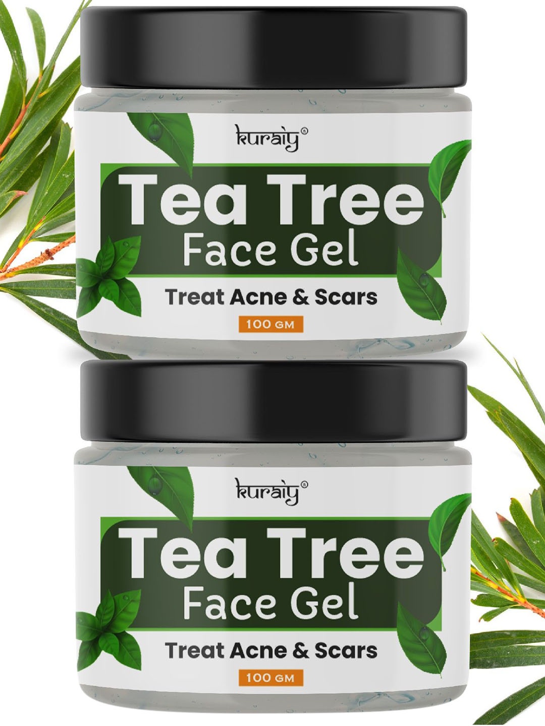 

KURAIY Set Of 2 Tea Tree Moisturizing Whitening Day Gel- 100ml Each, White