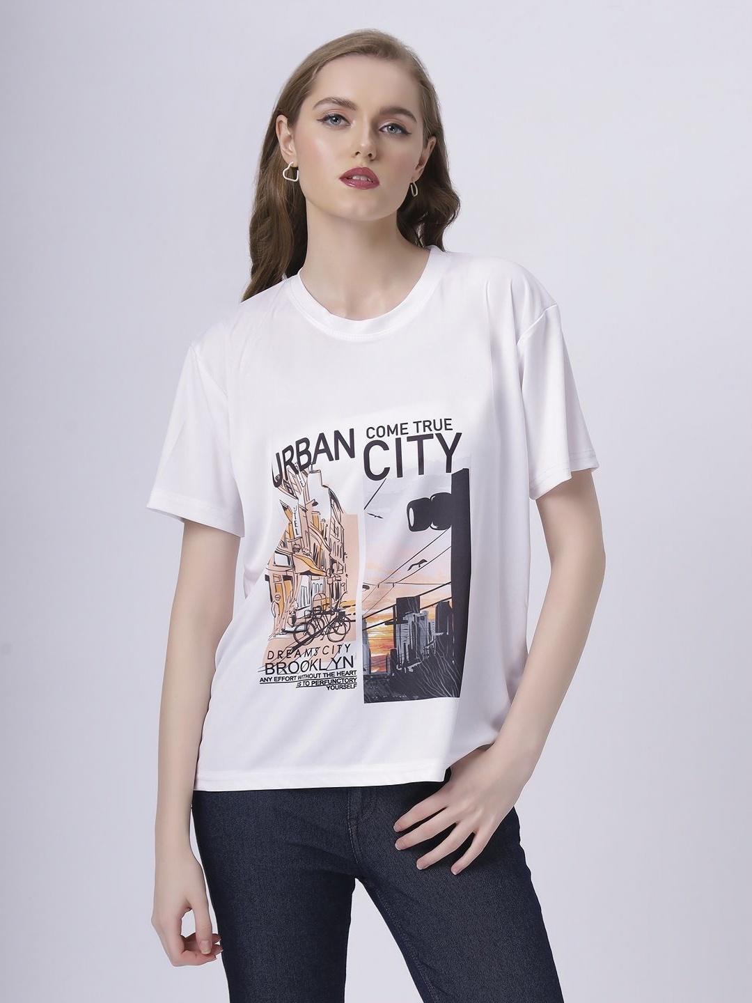 

BABA YAGA Women Printed T-shirt, White