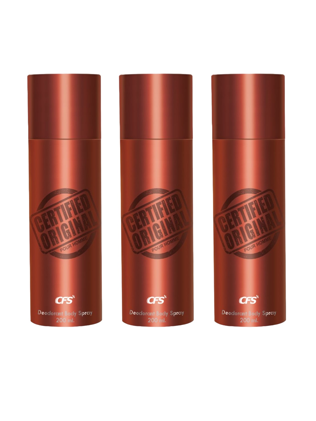 

CFS Certified Original Set Of 3 Last Longer Deodorants-200ml Each, Brown