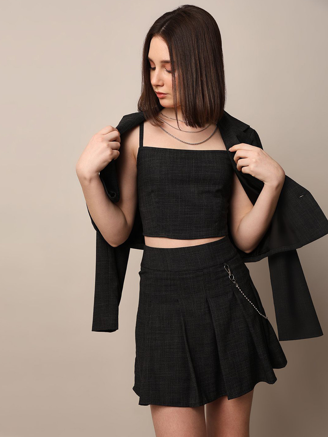 

ONLY Women Solid Shoulder Straps Top, Black