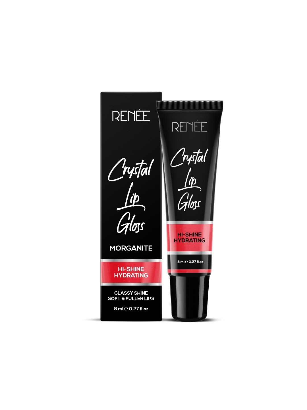 

Renee Crystal Hi-Shine Glassy Hydrating SPF 8 Lip Gloss 8ml - Morganite 04, Pink