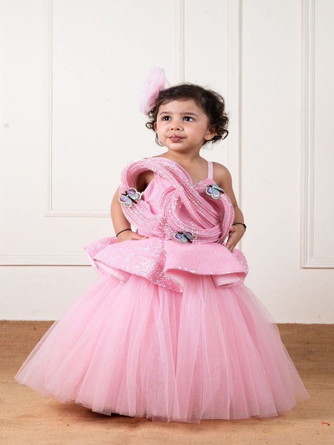 

Li'l Angels Net Fit & Flare Dress, Pink