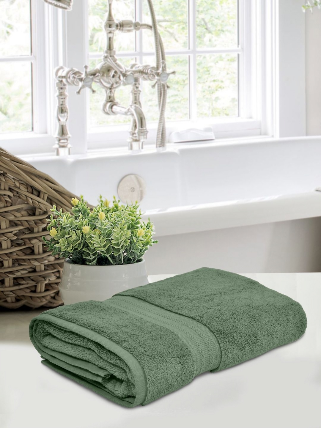

Home Fresh Green 1 Cotton 600 GSM Bath Towel