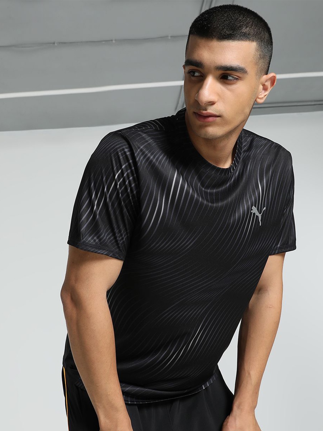 

Puma Run Favorite Aop Ss Running Tee, Black