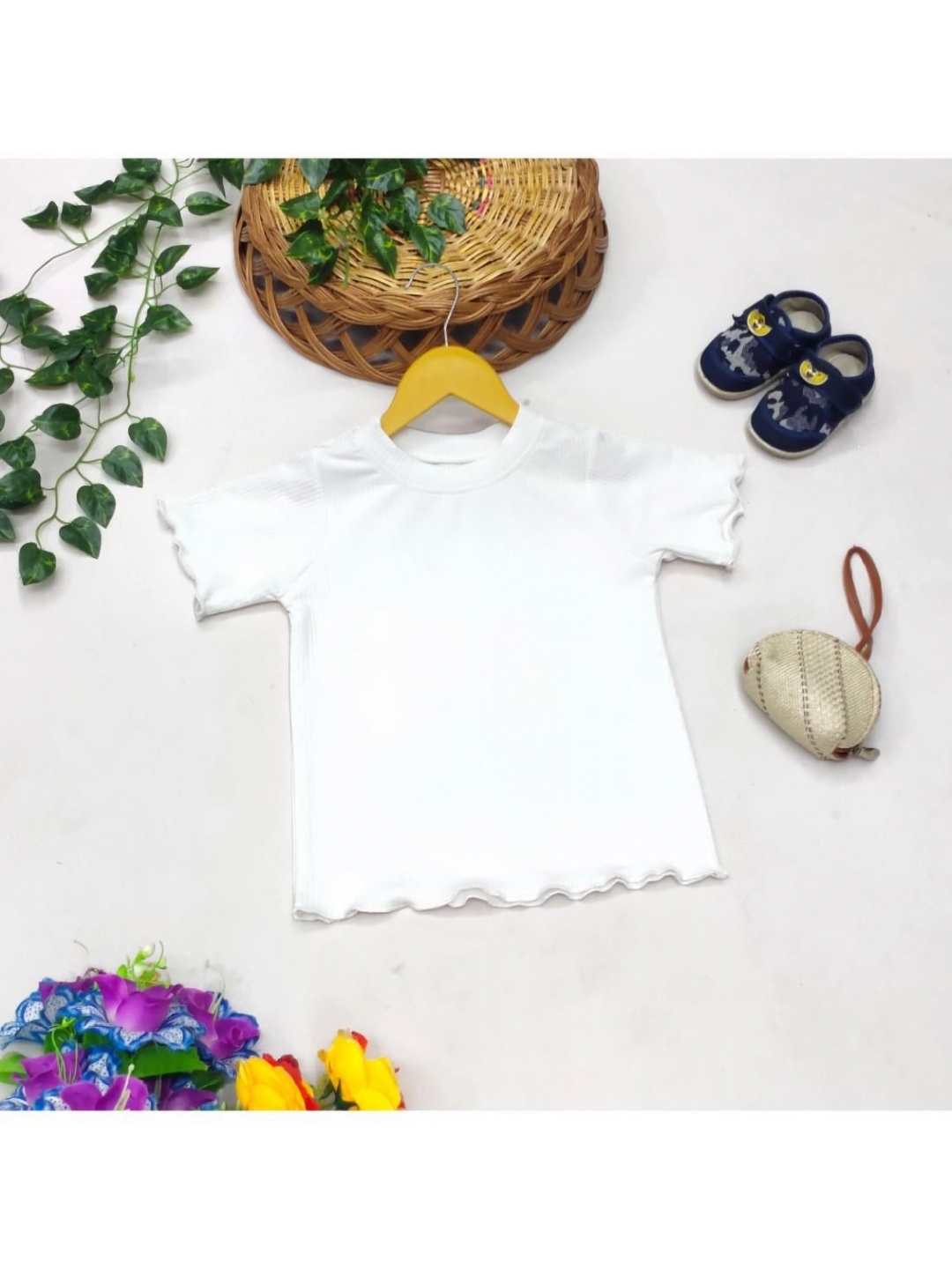 

BAESD Girls Floral Printed T-shirt, White