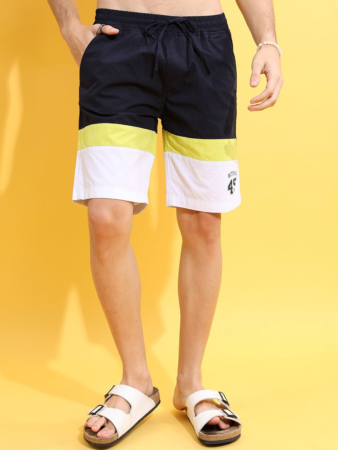

HIGHLANDER Men Slim Fit Shorts, Navy blue