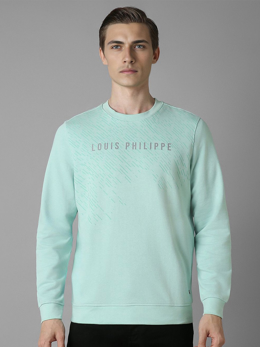 

Louis Philippe Sport Men Typography Printed Sweatshirt, Green