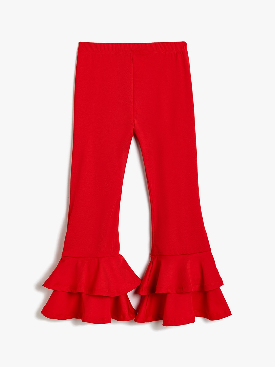 

Koton Girls Bootcut Layered Trousers, Red