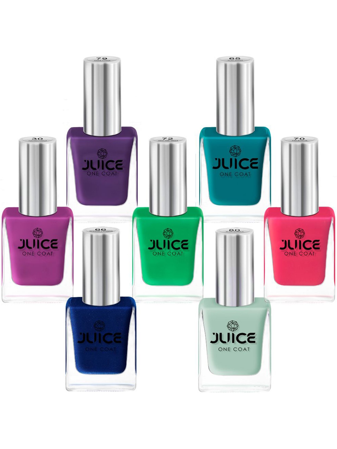 

JUICE Set Of 7 One Coat Long-Lasting Nail Polish - 11ml Each, Multi