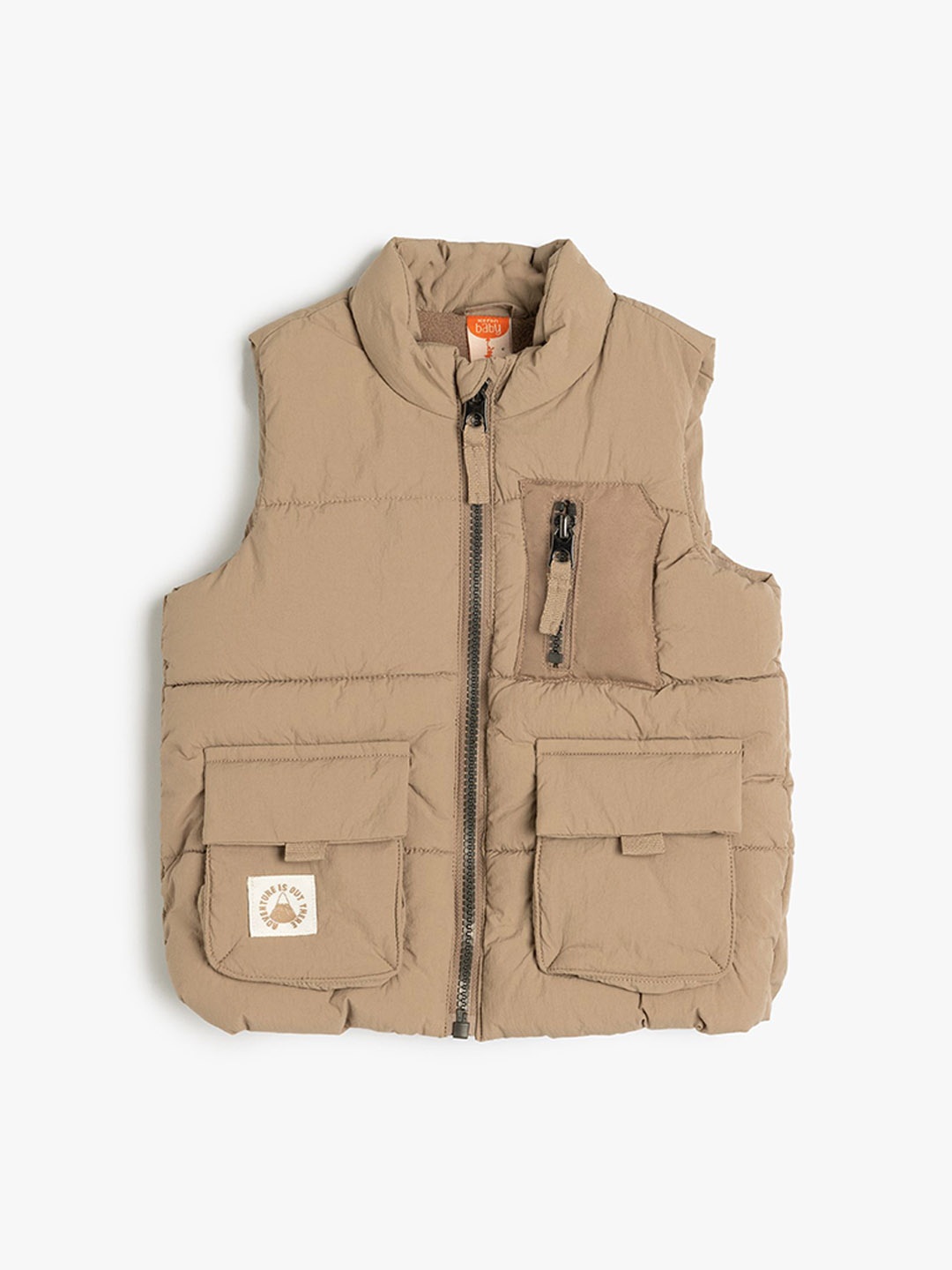

Koton Infants Boys Mock Collar Padded Jacket, Brown