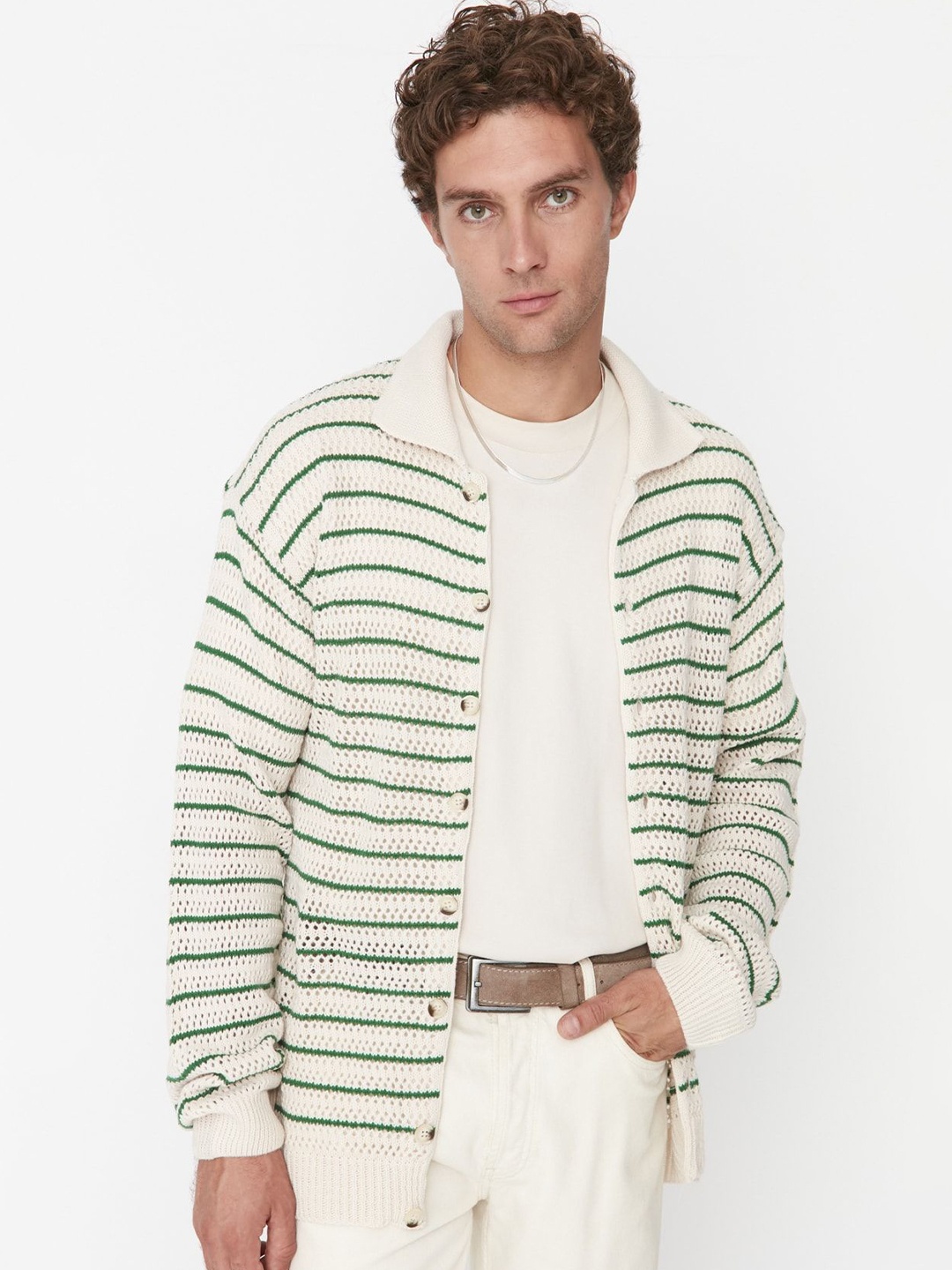 

Trendyol Men Striped, White