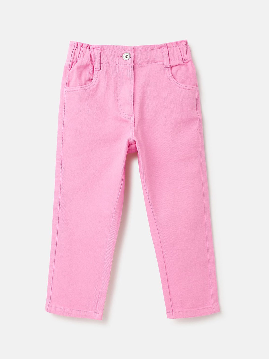 

United Colors of Benetton Girls Regular Fit Mid Rise Jeans, Pink