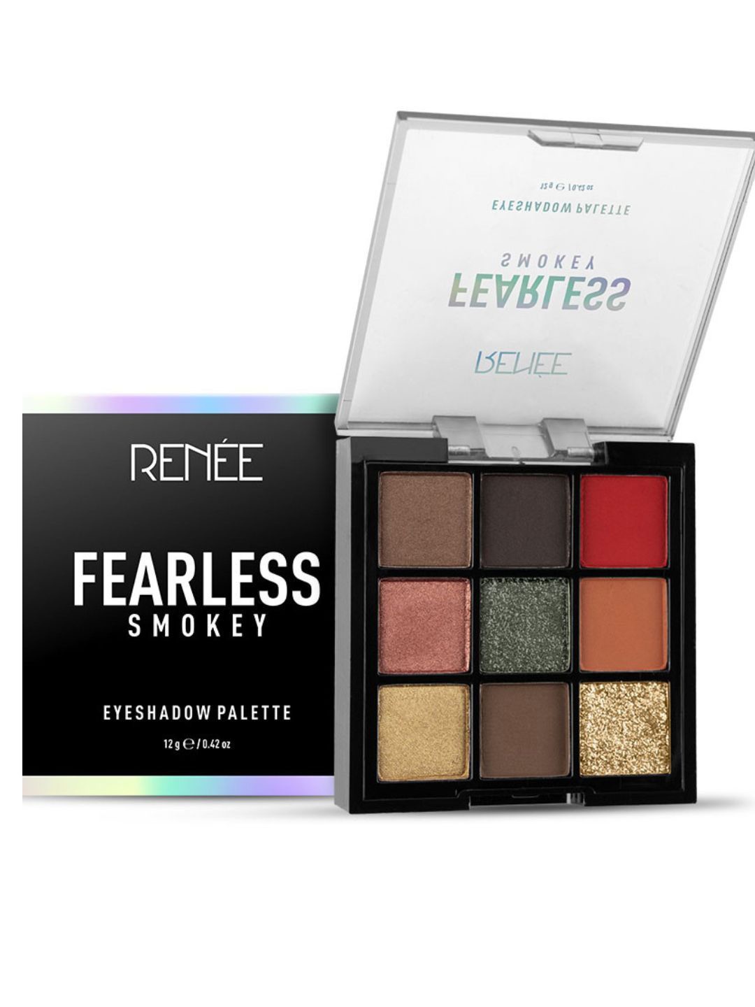 

Renee Fearless Long Lasting & Non-Creasing Eyeshadow Palette 12g - Smokey, Multi