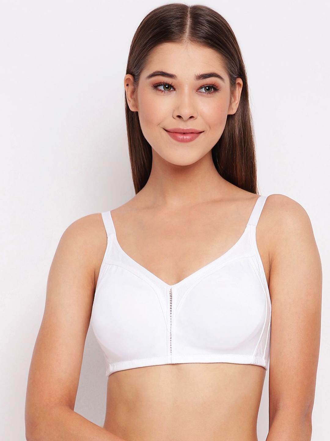 

Enamor Fab-Cool M-Frame Full Support Stretch Cotton Bra Ab75, White