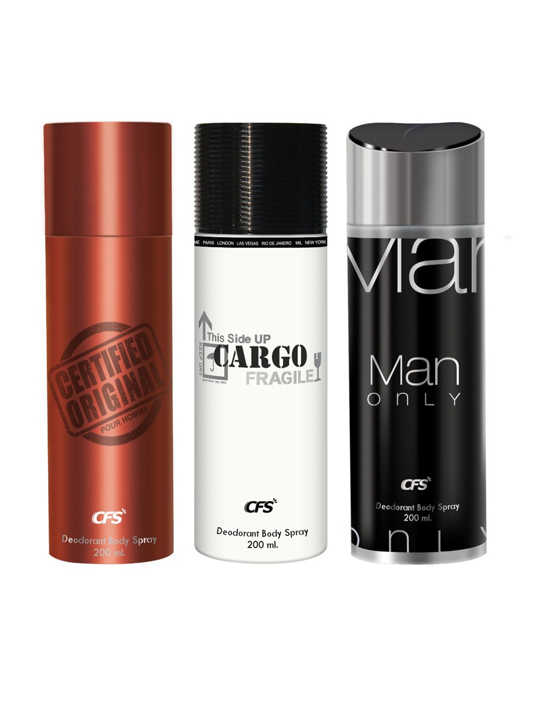 

CFS Set Of 3 Long Lasting Deodorant Body Sprays - 200ml Each, White