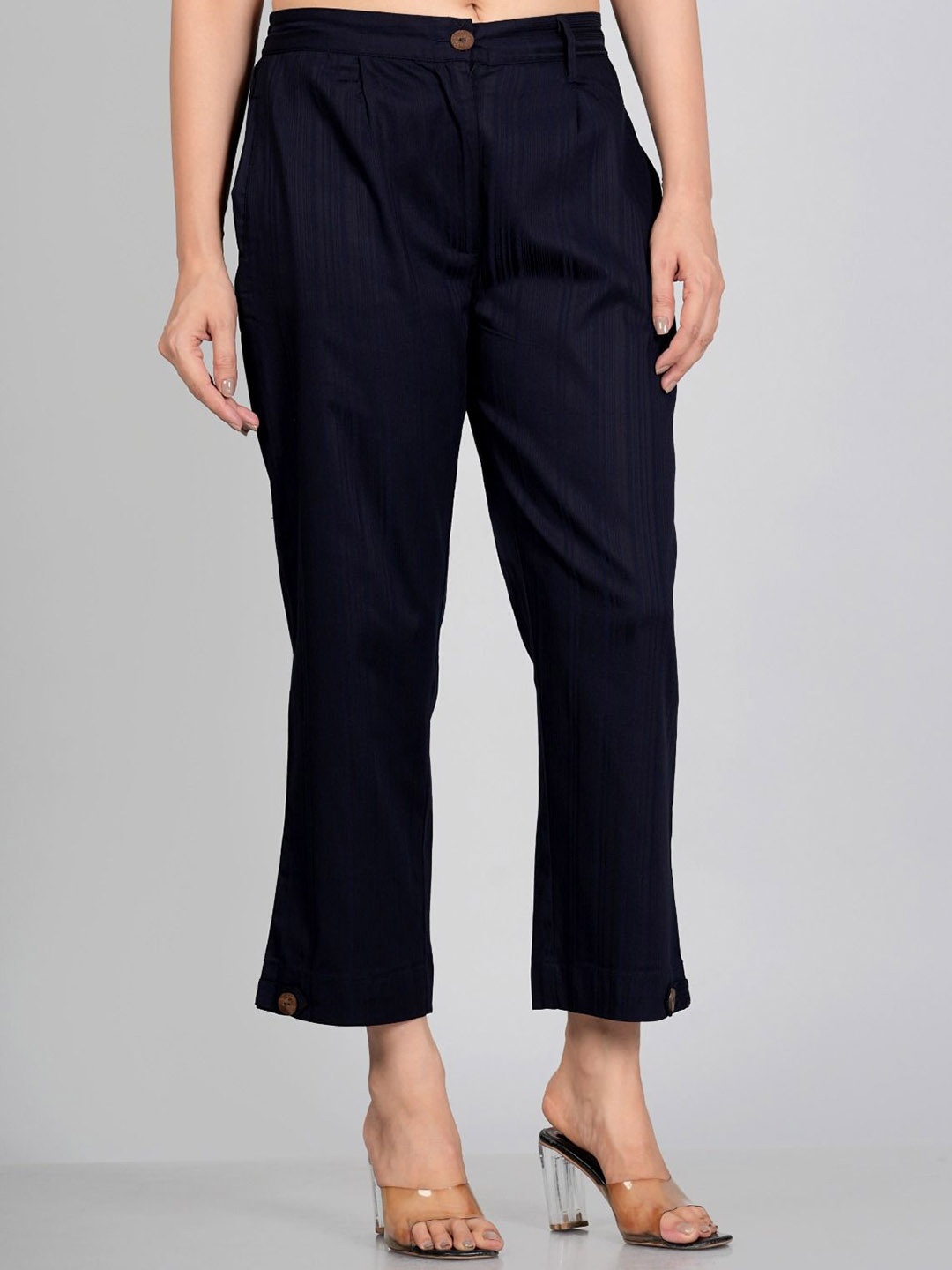 

RAJPUTANA CAMISA Mid Rise Formal Pants, Navy blue