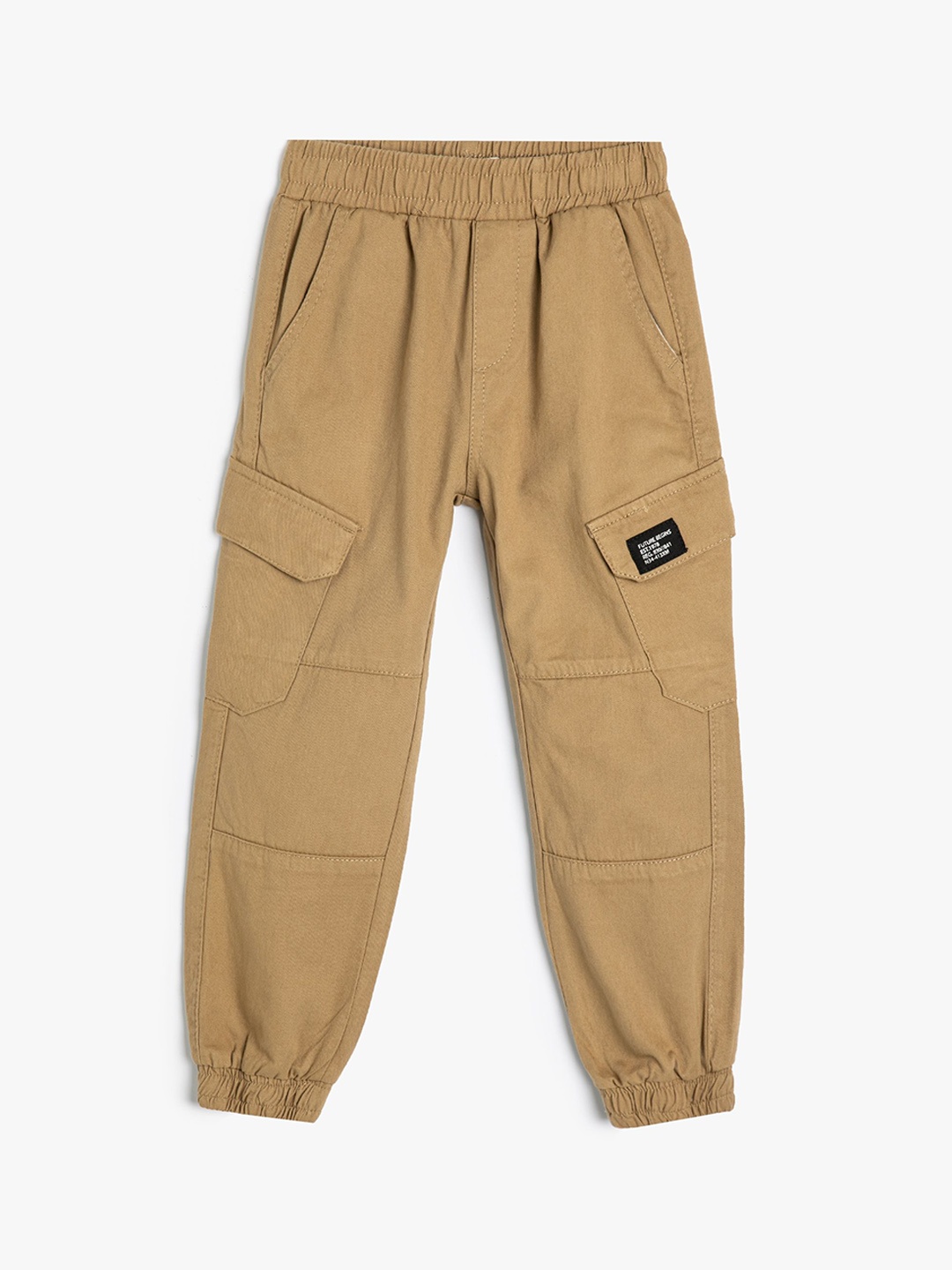 

Koton Boys Mid-Rise Cotton Joggers Trousers, Camel brown