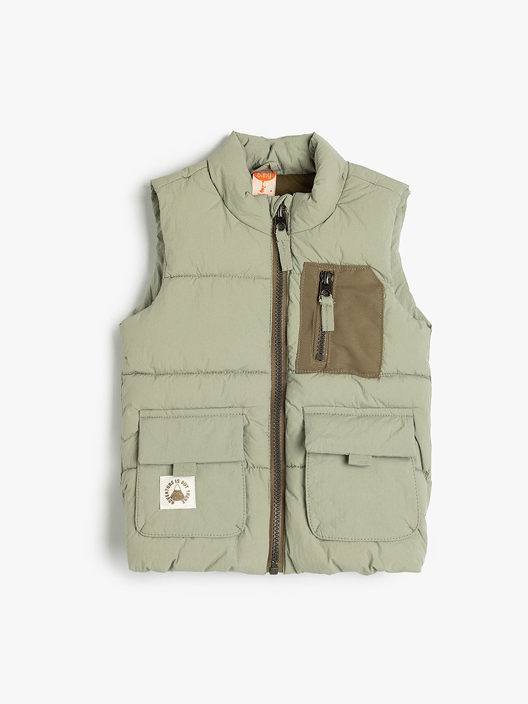 

Koton Boys Stand Collar Puffer Jacket, Green