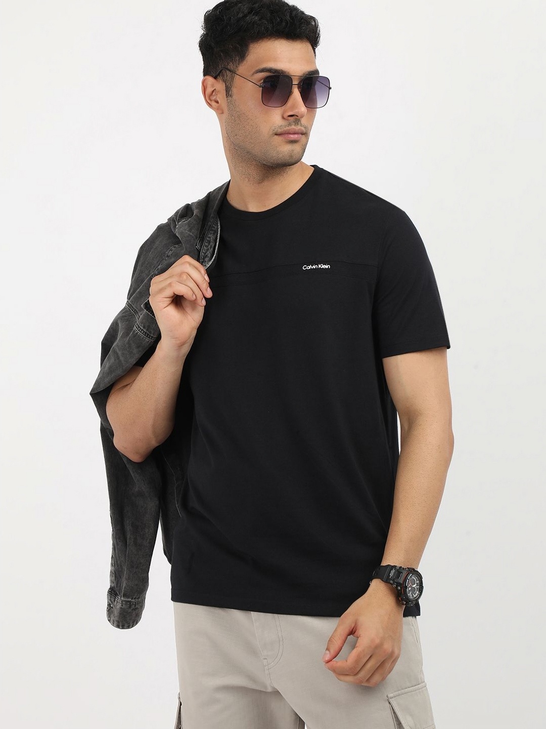 

Calvin Klein Jeans Men Pockets T-shirt, Black