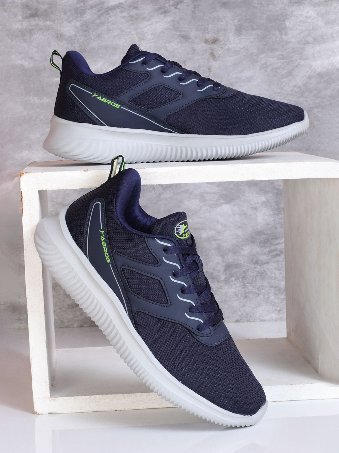 

ABROS Men BRETON Mesh Running Shoes, Navy blue