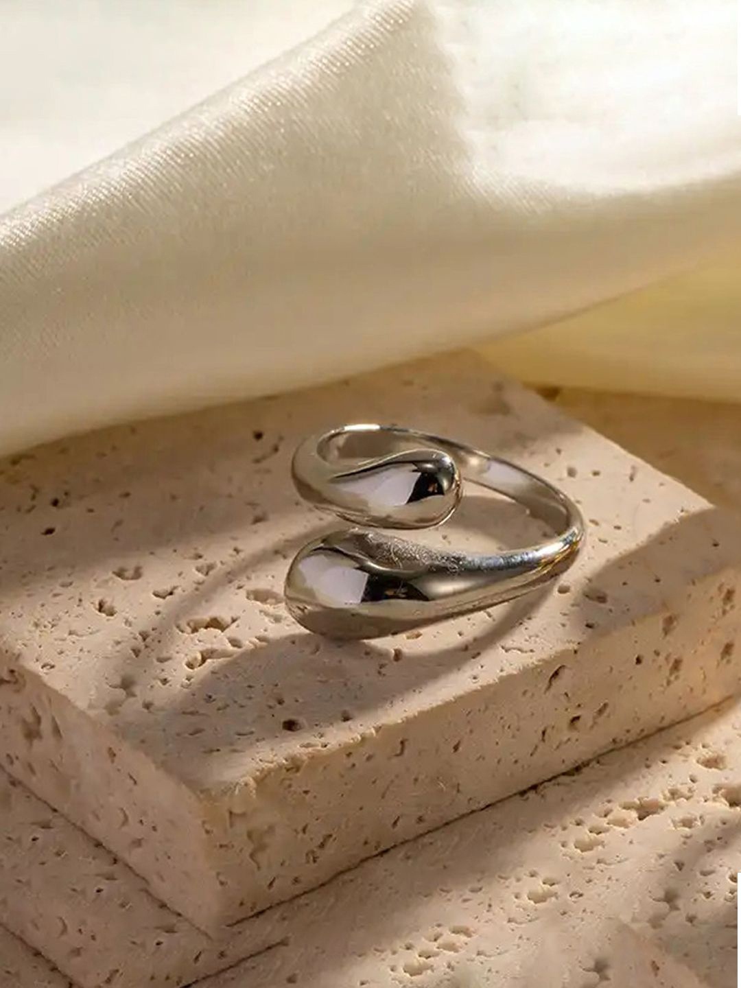 

Jewels Galaxy Silver Plated Adjustable Finger Ring