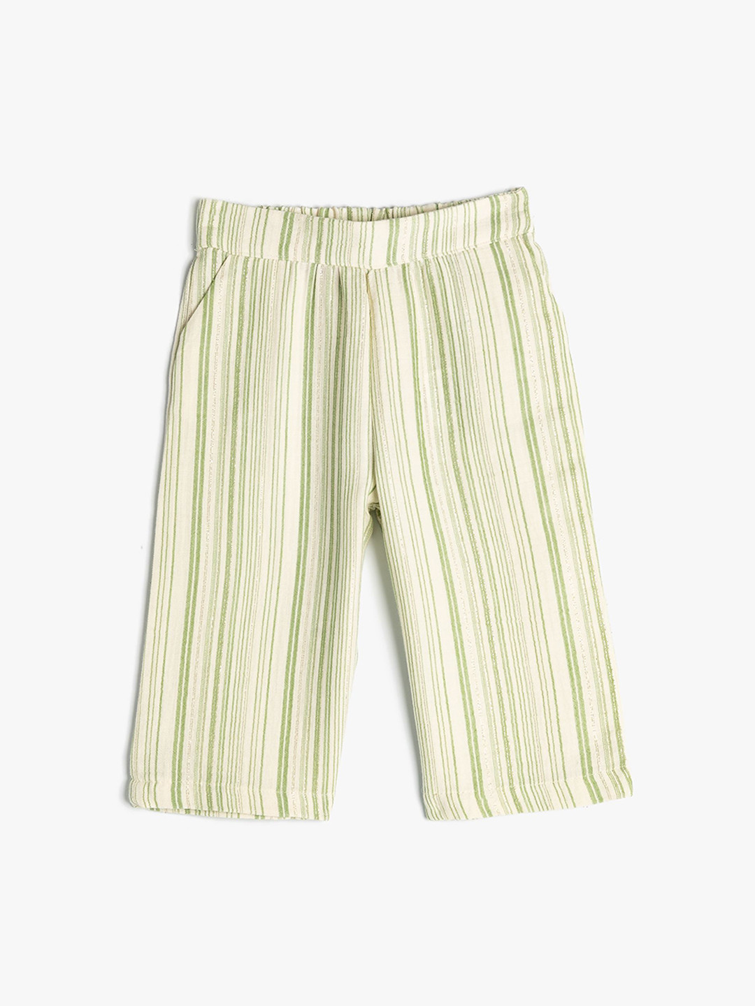 

Koton Girls Striped Regular Fit Trousers, Green