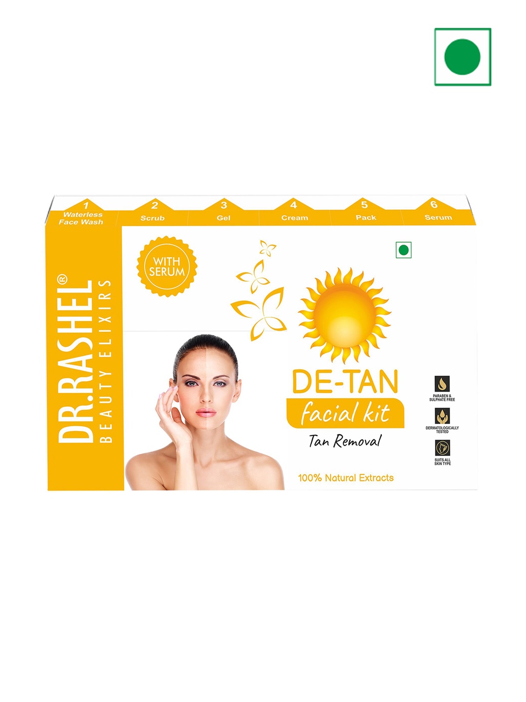 

DR.RASHEL De-Tan Facial Kit With Clove Extract - 140g, Yellow