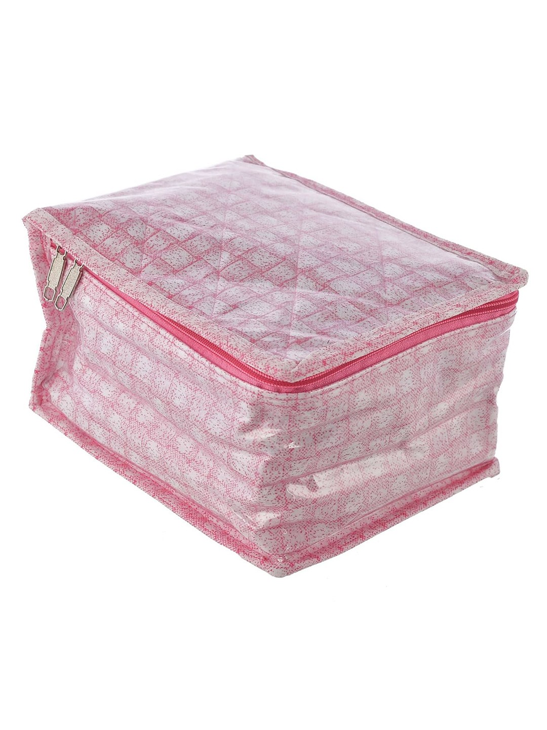 

Kuber Industries Pink & White Checked Jewellery Organiser