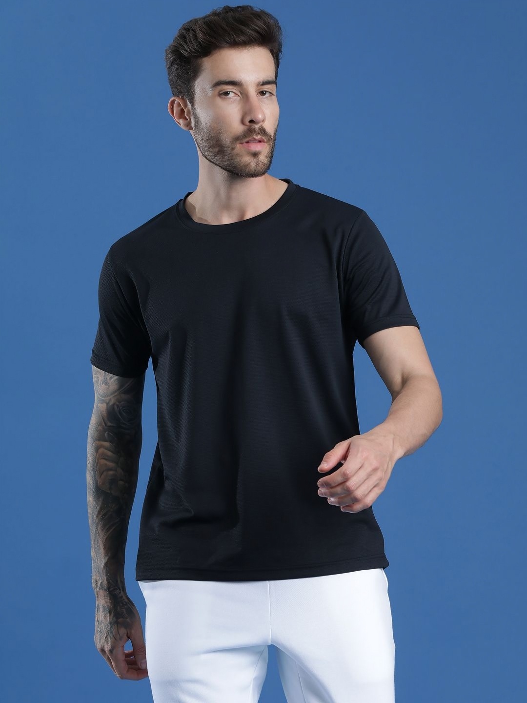 

EPPE Men Pockets Slim Fit T-shirt, Black