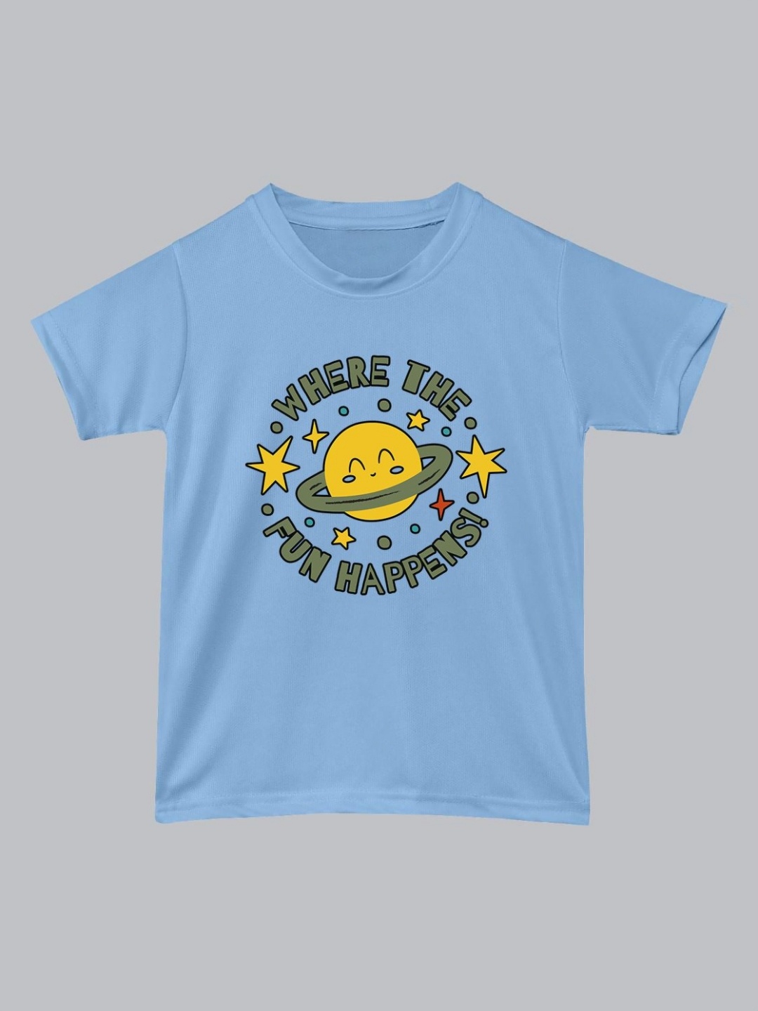 

BAESD Unisex Kids Graphic Printed Round Neck T-Shirt, Blue