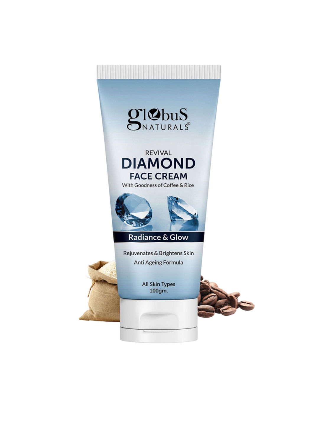

Globus naturals Revival Diamond Face Cream For Soft & Glowing Skin- 100g, Blue