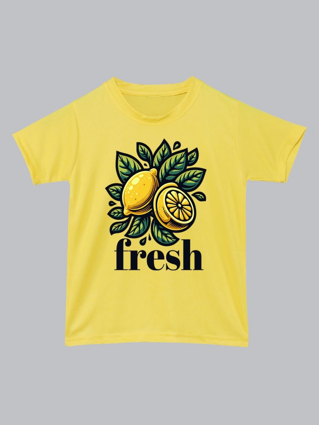 

BAESD Unisex Kids Graphic Printed Round Neck T-Shirt, Yellow