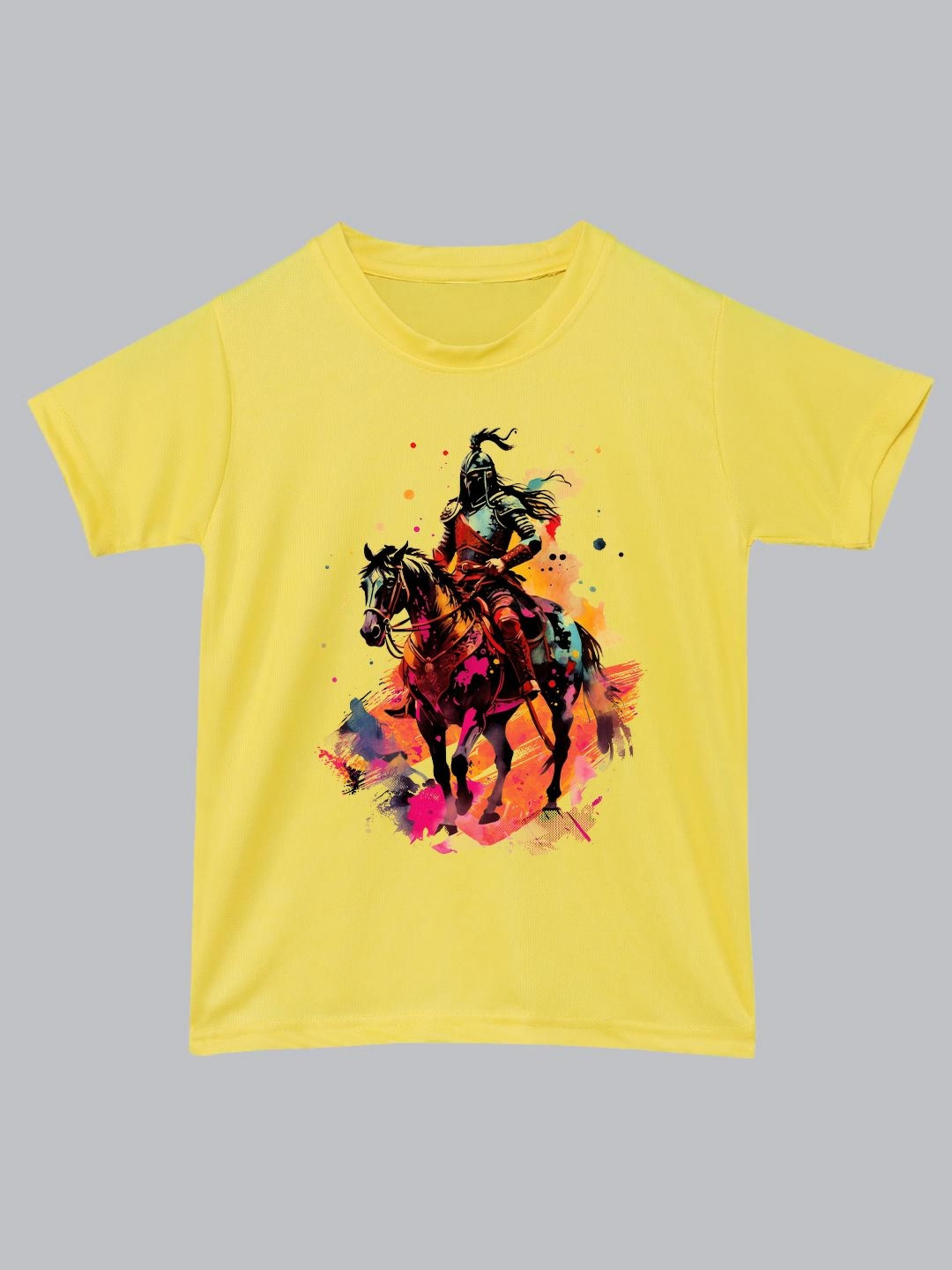 

BAESD Unisex Kids Graphic Printed Round Neck T-Shirt, Yellow