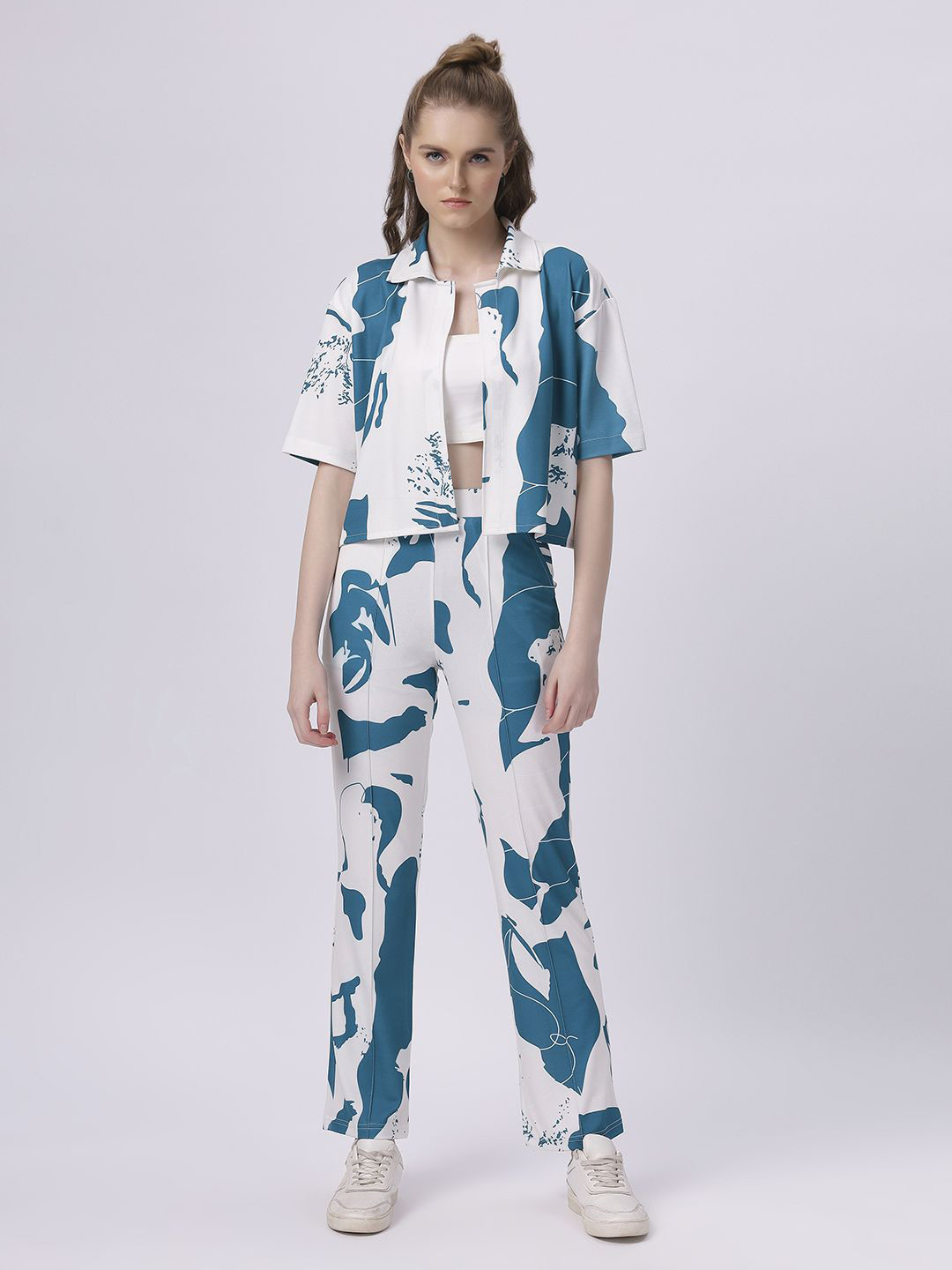 

BABA YAGA Printed Shirt With Trouser, White